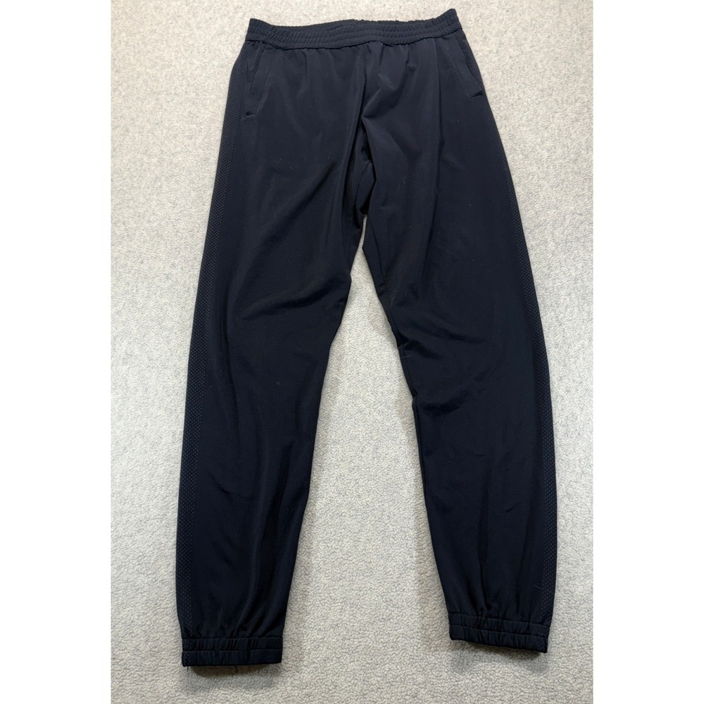 Bearbottom Mens Tech Joggers Black Stretch Elastic Waist Athletic Performance M